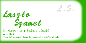 laszlo szamel business card